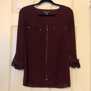 Suzy Shier Cranberry Blouse